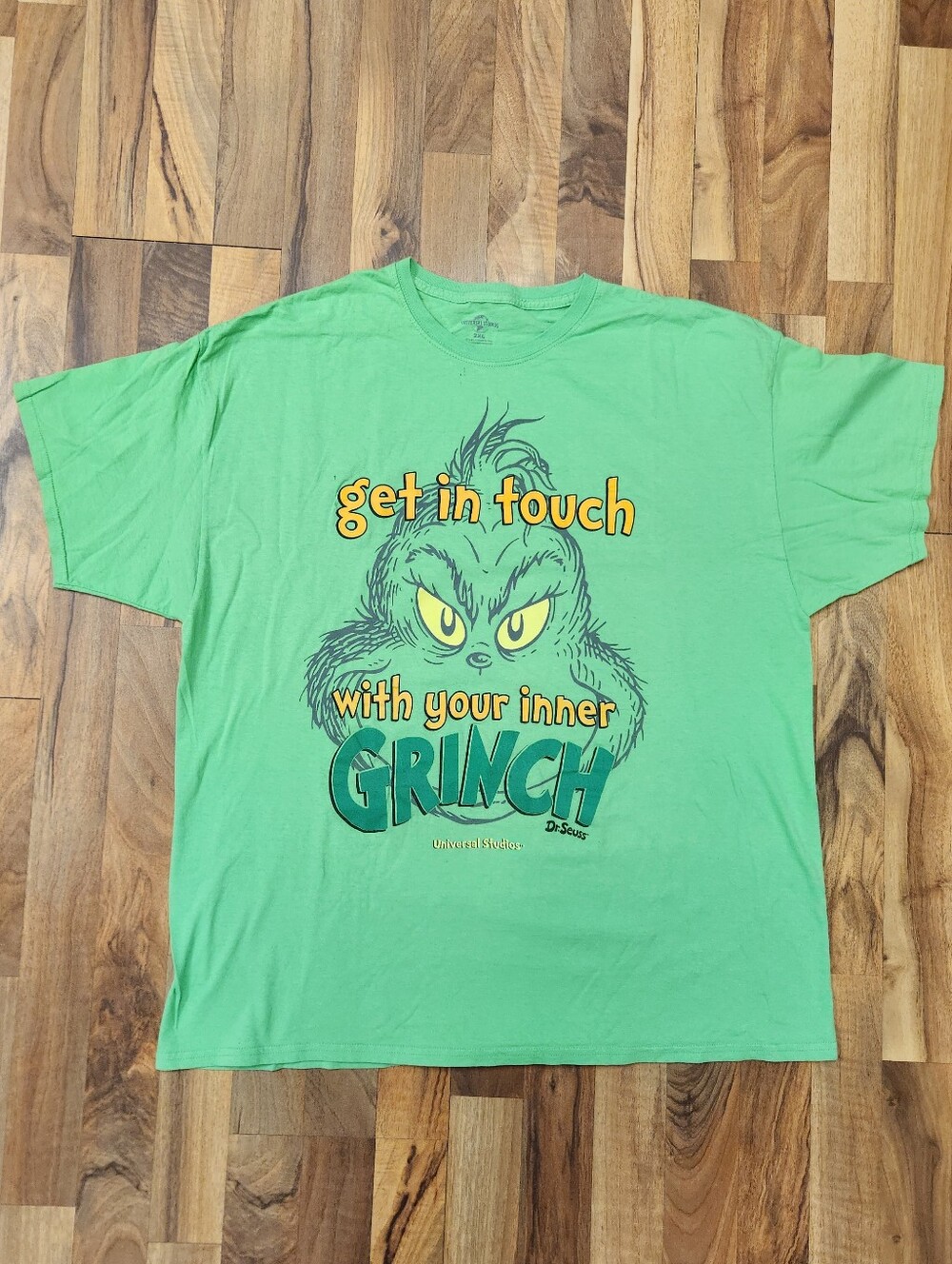 Universal Studios Get In Touch With Your Inner Grinch Shirt Green Size 2XL
